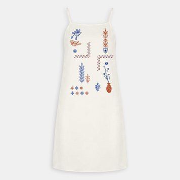 Сукня міні з принтом "Етноцвіт" rozprodaz_dress_mini_etnocvit_print_bili фото