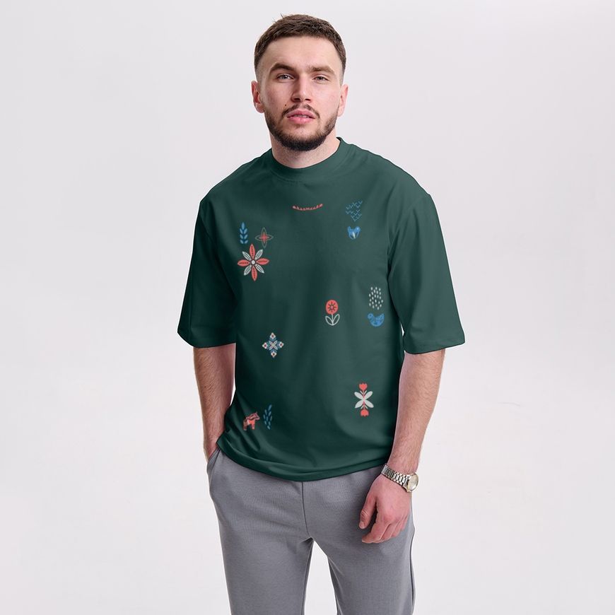Oversize футболка чоловіча з принтом &ldquo;Етніка&rdquo; fut_over_chol_etnika фото