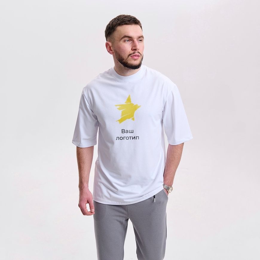 Футболка oversize чоловіча з логотипом для компанії fut_over_chol_eco_korporativne фото