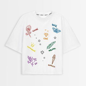 Oversize футболка жіноча з принтом "Кохай, мрій, сяй" fut_over_zhin_kokhai_mrii_siai фото