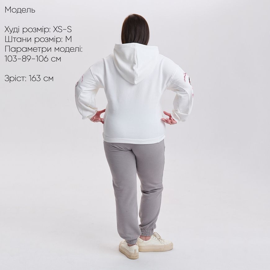 Худі з принтом "Квітни" rozprodaz_hudi_over_kvitni_bili_3n фото
