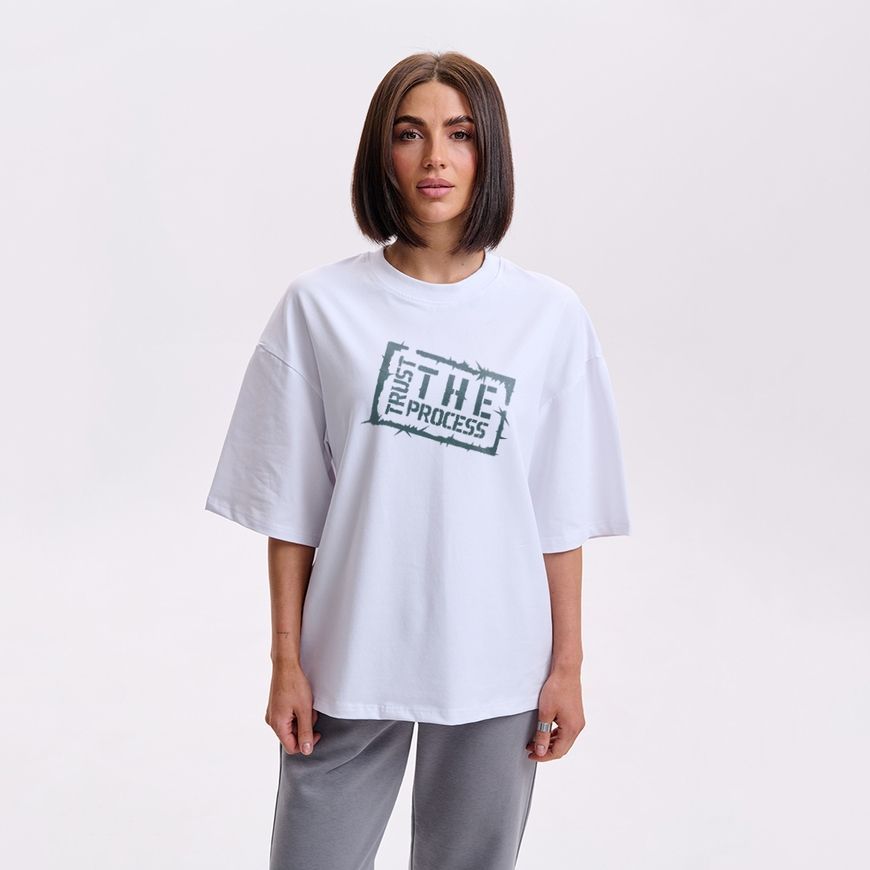 Oversize футболка жіноча з принтом &ldquo;Довіряй процесу&rdquo; fut_over_zhin_dovirayprocesy фото