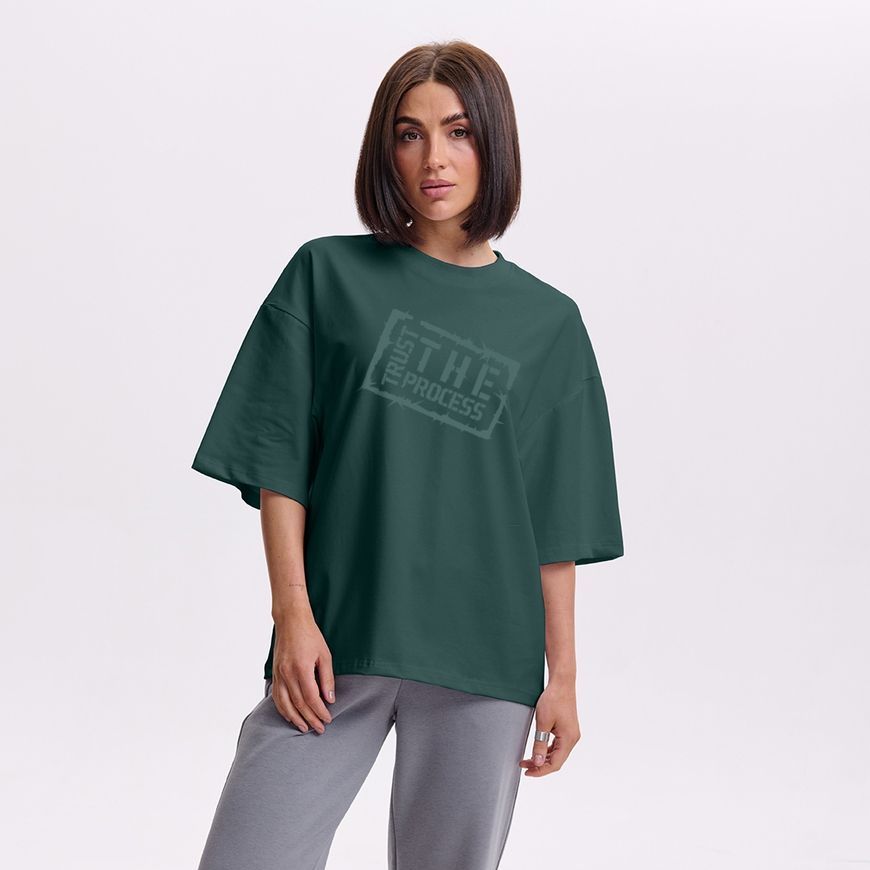 Oversize футболка жіноча з принтом &ldquo;Довіряй процесу&rdquo; fut_over_zhin_dovirayprocesy фото