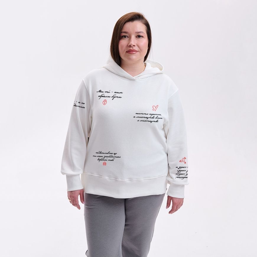 Жіноче худі з принтом "Сильна ти" hudi_zhin_new_silnatu фото