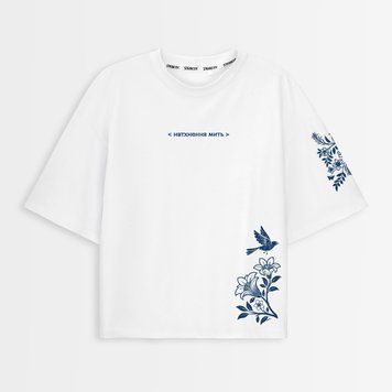 Oversize футболка жіноча з принтом "Натхнення мить" fut_over_zhin_nathnennyamut фото