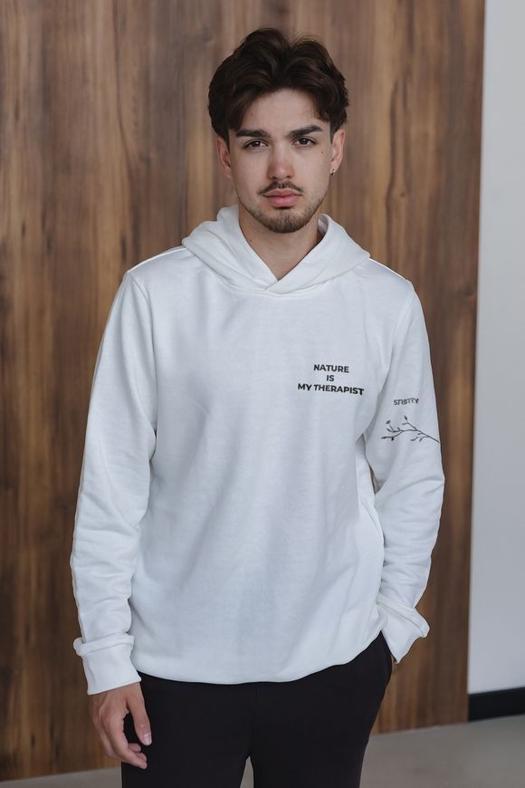 Чоловіче худі з принтом "Nature is my therapist" hudi_chol_new_nature_is_my_therapist фото