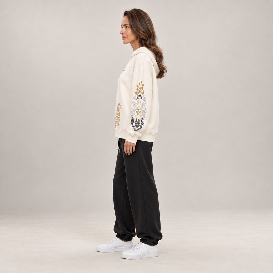 Костюм з принтом "Життя". Худі жіноче oversize + штани khudi_over_zhin_dzhohery_life фото