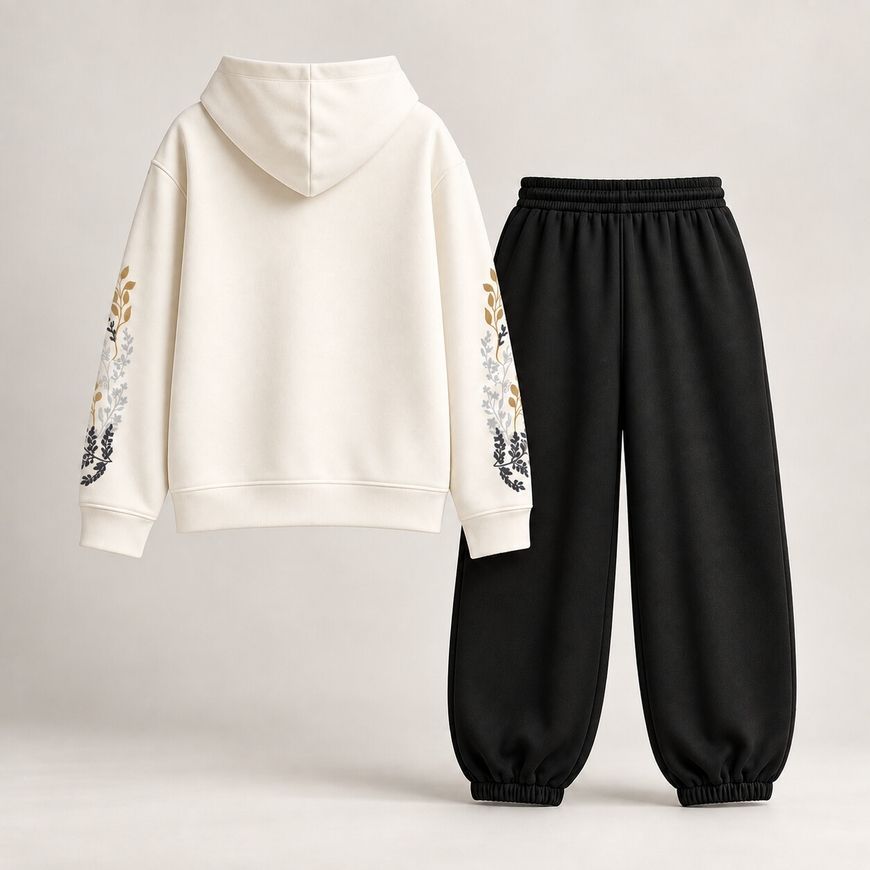 Костюм з принтом "Життя". Худі жіноче oversize + штани khudi_over_zhin_dzhohery_life фото