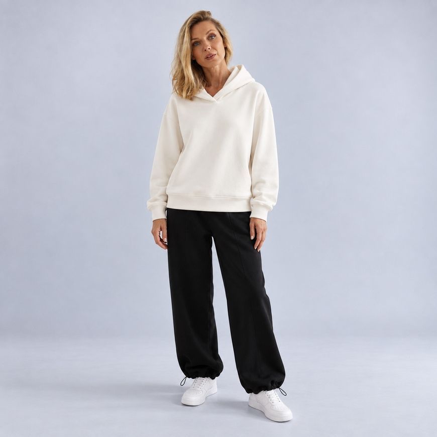 Базове худі жіноче oversize, Чорний, XS rozprodaz_hudi_over_new_chorn_xs фото