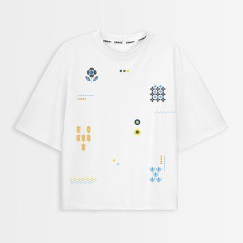 Футболка жіноча oversize з принтом "ID:UA" rozprodaz_fut_zhin_over_idua_biliy фото
