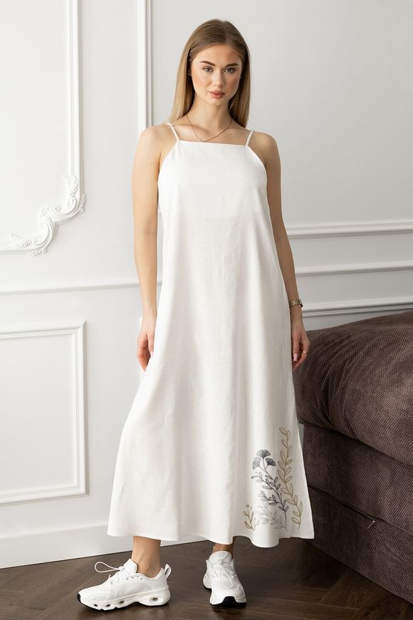Сукня максі з принтом "Життя" rozprodaz_dress_maksi_life_print_bili_2 фото