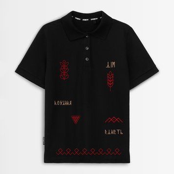 Футболка поло з принтом "Єдність.Кохання.Дім." fut_polo_edkohdim фото