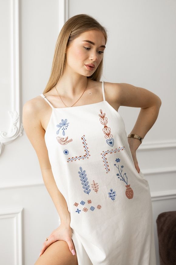 Сукня максі з принтом "Етноцвіт" dress_maxi_etnocvit фото