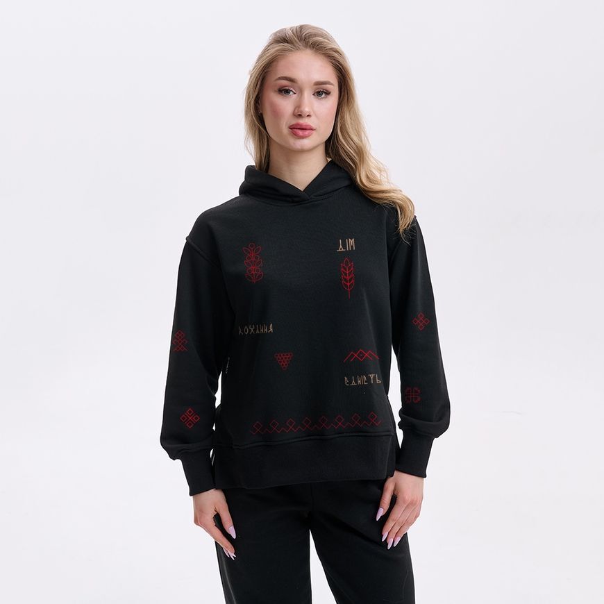 Жіноче худі з принтом "Єдність.Кохання.Дім" hudi_zhin_new_ednist_love_dim фото