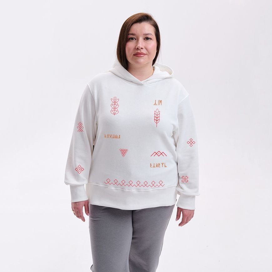 Жіноче худі з принтом "Єдність.Кохання.Дім" hudi_zhin_new_ednist_love_dim фото