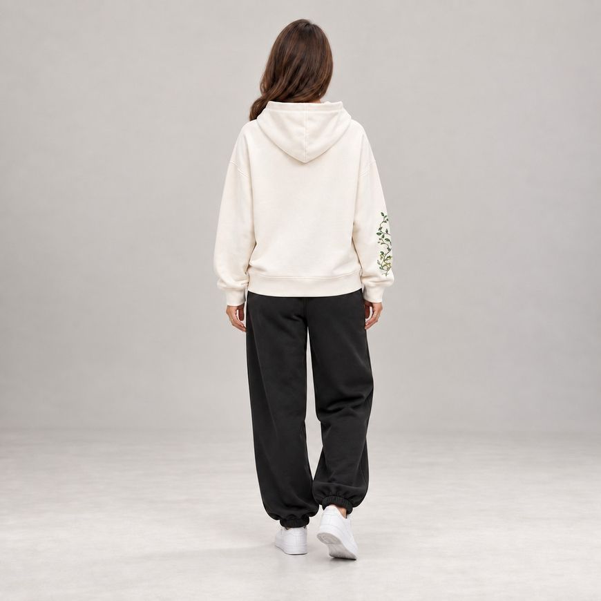 Костюм з принтом "Журавель". Худі жіноче oversize + штани khudi_over_zhin_dzhohery_zhyravel фото