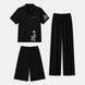 Костюм з принтом "Натхнення мить" сорочка + штани + шорти льон kostum_triyka_lon_nathmut фото 1