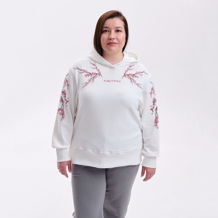 Жіноче худі з принтом "Квітни" hudi_zhin_new_kvitni фото