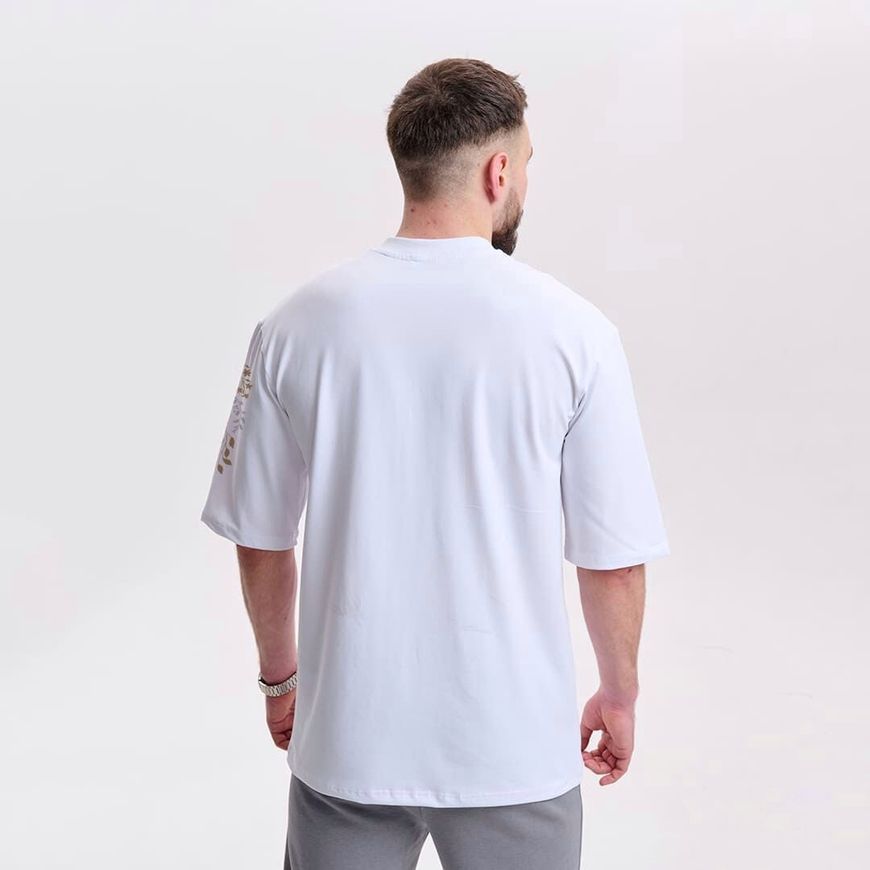 Футболка чоловіча oversize з принтом "Життя" rozprodaz_fut_chol_over_life_bili фото