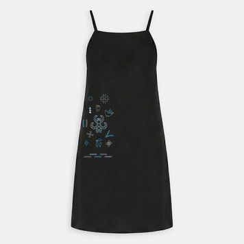 Сукня міні з вишивкою "Писанка" rozprodaz_dress_mini_pusanka_vyshyvka_chorn фото