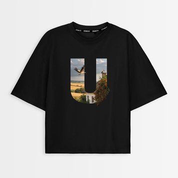 Oversize футболка жіноча з принтом &ldquo;U&rdquo; fut_over_zhin_U фото
