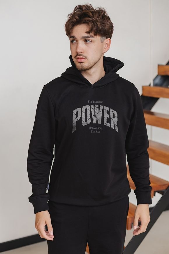 Чоловічий костюм з принтом "Power". Худі Standart + джогери NEW khudi_stand_chol_dzhohery_power фото