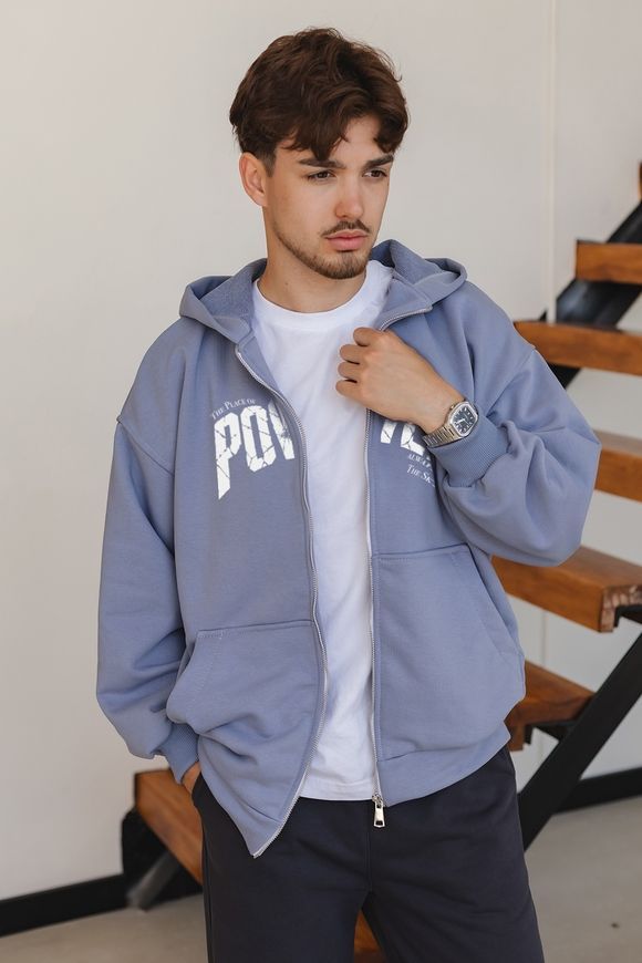 Зіп-худі чоловіче з принтом "Power" zip_khudi_chol_power фото