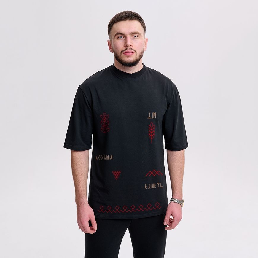 Oversize футболка чоловіча з принтом &ldquo;Єдність.Кохання.Дім.&rdquo; fut_over_chol_edkohdim фото