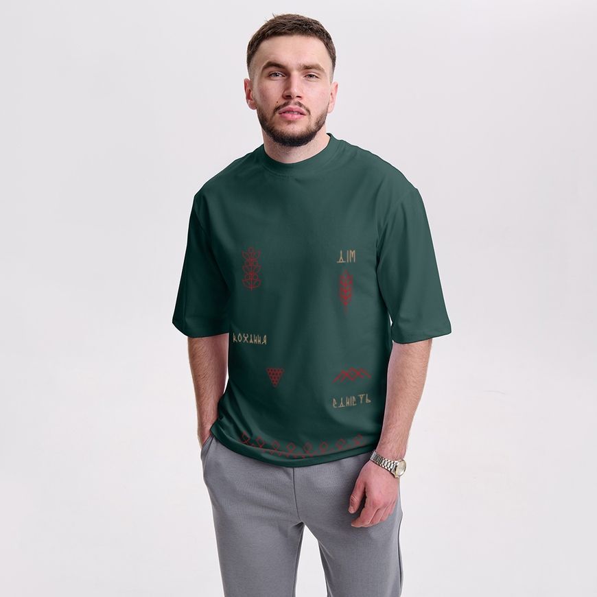 Oversize футболка чоловіча з принтом &ldquo;Єдність.Кохання.Дім.&rdquo; fut_over_chol_edkohdim фото