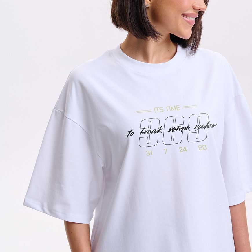 Oversize футболка жіноча з принтом &ldquo;Час настав&rdquo; fut_over_zhin_chasnastav фото