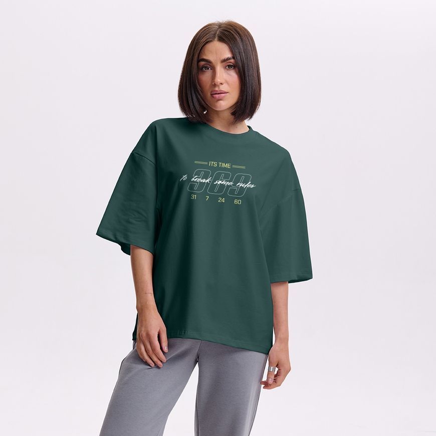 Oversize футболка жіноча з принтом &ldquo;Час настав&rdquo; fut_over_zhin_chasnastav фото