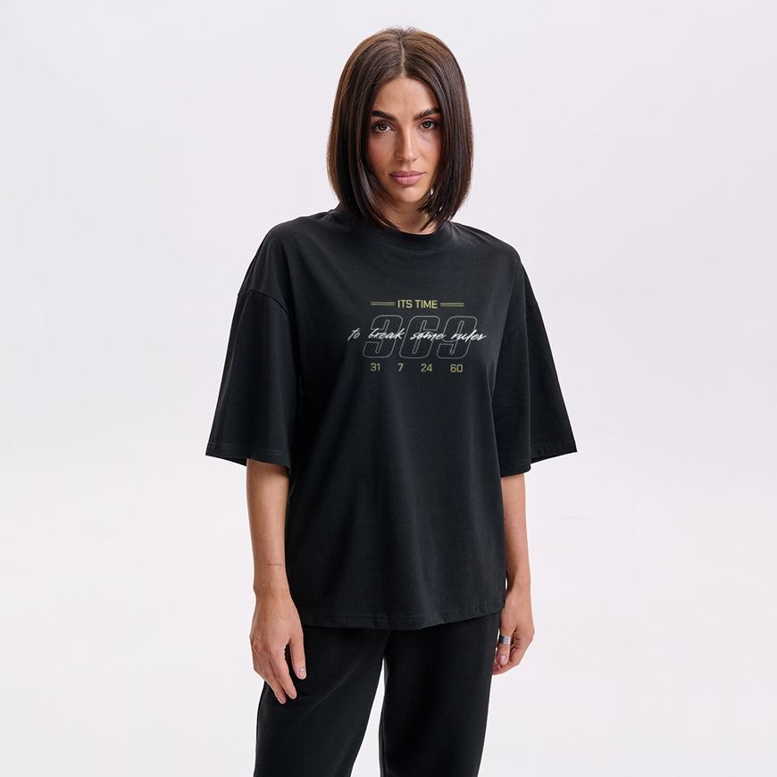 Oversize футболка жіноча з принтом &ldquo;Час настав&rdquo; fut_over_zhin_chasnastav фото