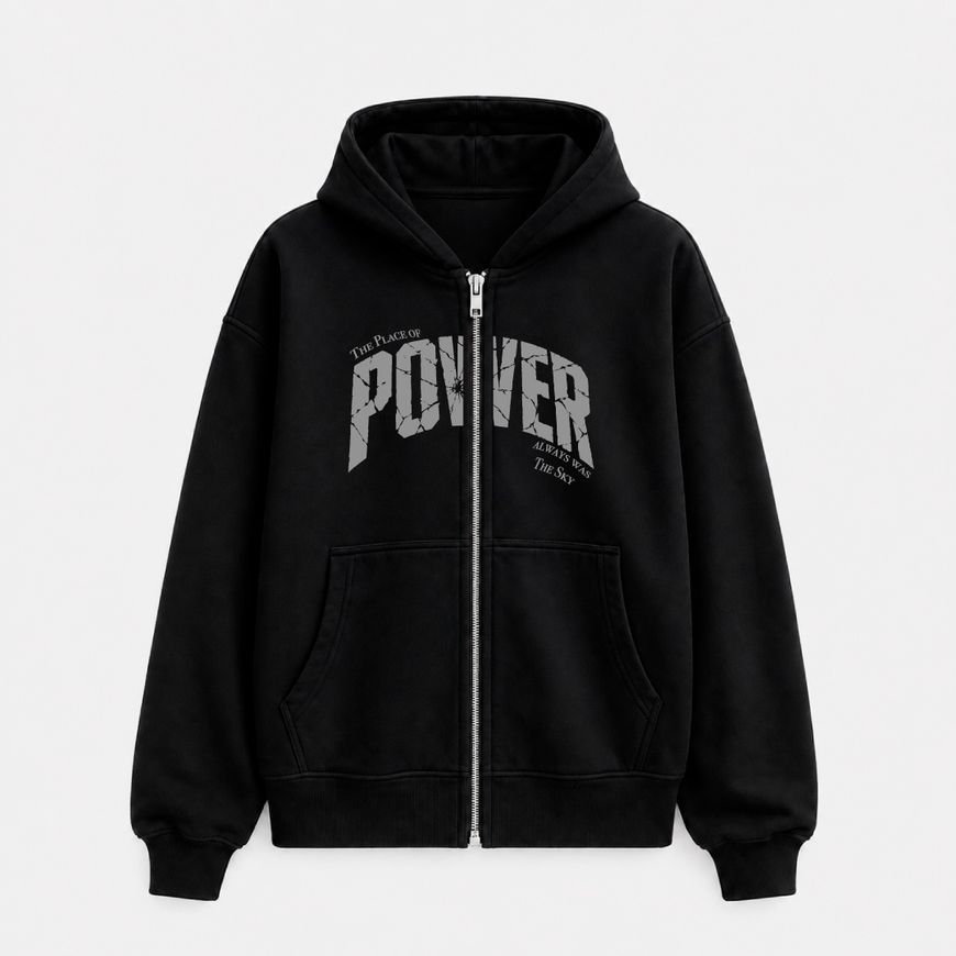 Зіп-худі чоловіче з принтом "Power" zip_khudi_chol_power фото