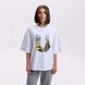 Футболка жіноча oversize з принтом "U" rozprodaz_fut_zhin_over_u_bili фото 2