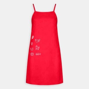 Сукня міні з вишивкою "Землероби" rozprodaz_dress_mini_zemlerobi_vyshyvka_cher фото