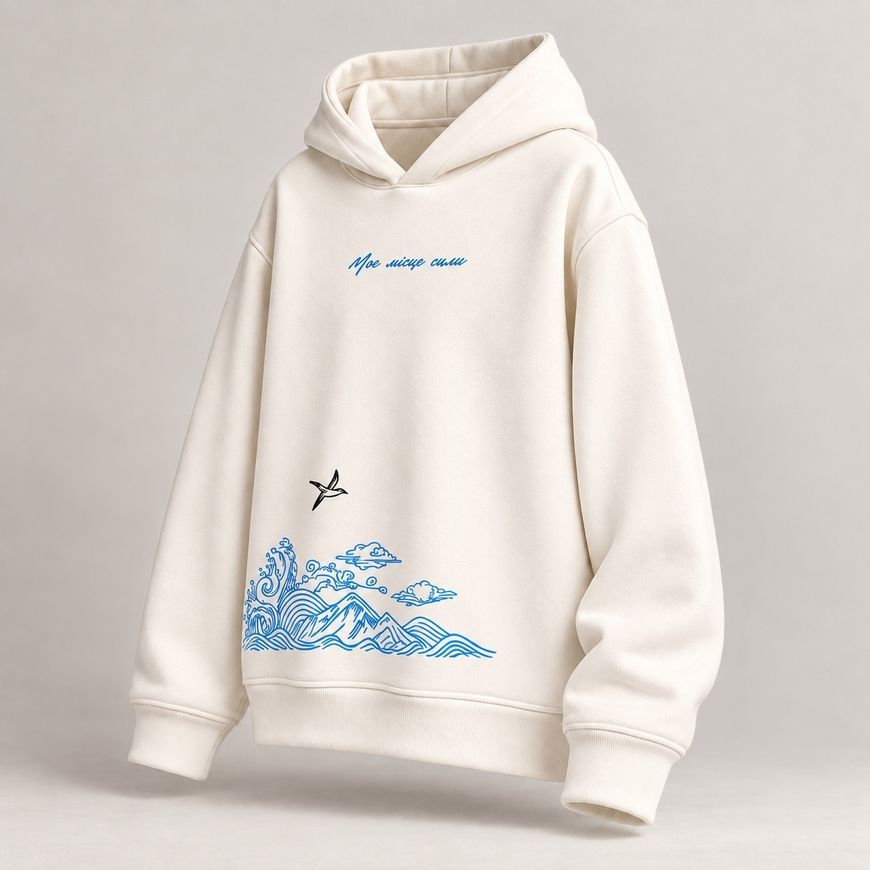 Костюм з принтом "Місце сили. Море". Худі жіноче oversize + штани khudi_over_zhin_dzhohery_misce_syly_sea фото