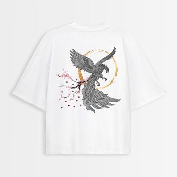 Oversize футболка жіноча з принтом "Жарптиця" fut_over_zhin_zharptytsia фото