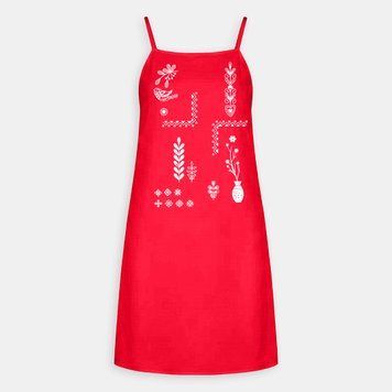 Сукня міні з принтом "Етноцвіт" rozprodaz_dress_mini_etnocvit_print_cher фото