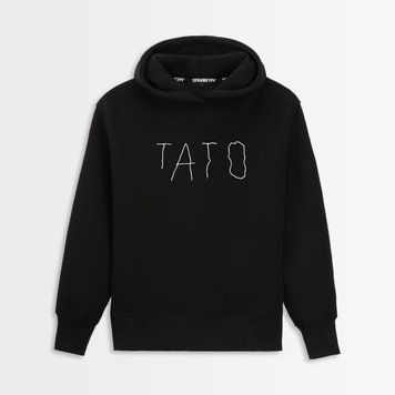 Жіноче худі з принтом "Тато" rozprodaz_hudi_zhin_new_tato_chorn_flis фото