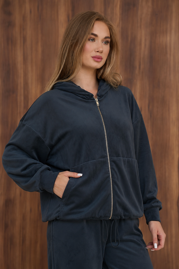 Велюрове худі Oversize із затяжкою khudi_veliur_over_iz_zatiazhkoiu фото